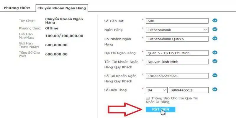 4 thao tác rút tiền W88 nhanh chóng cho tân binh 